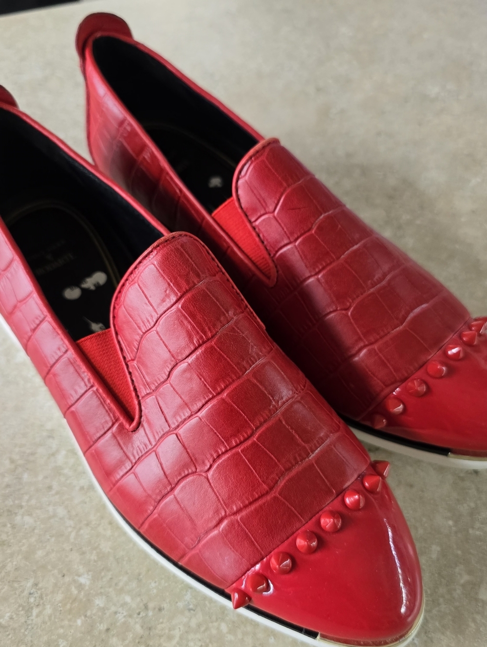Cole Haan Red Slip-On Loafers Rodarte  Sz  6.5 New